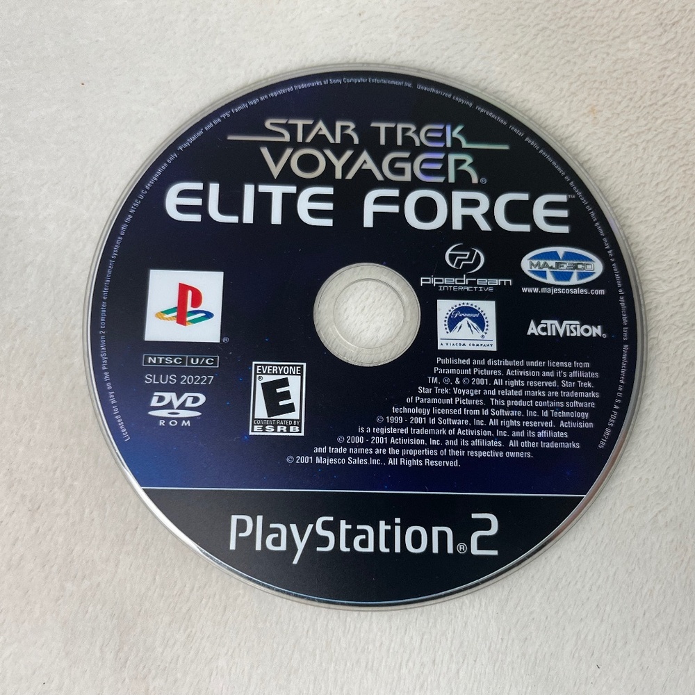 Star Trek Voyager Elite Force Sony PlayStation 2 Ps2 - Disc Only! Tested Working